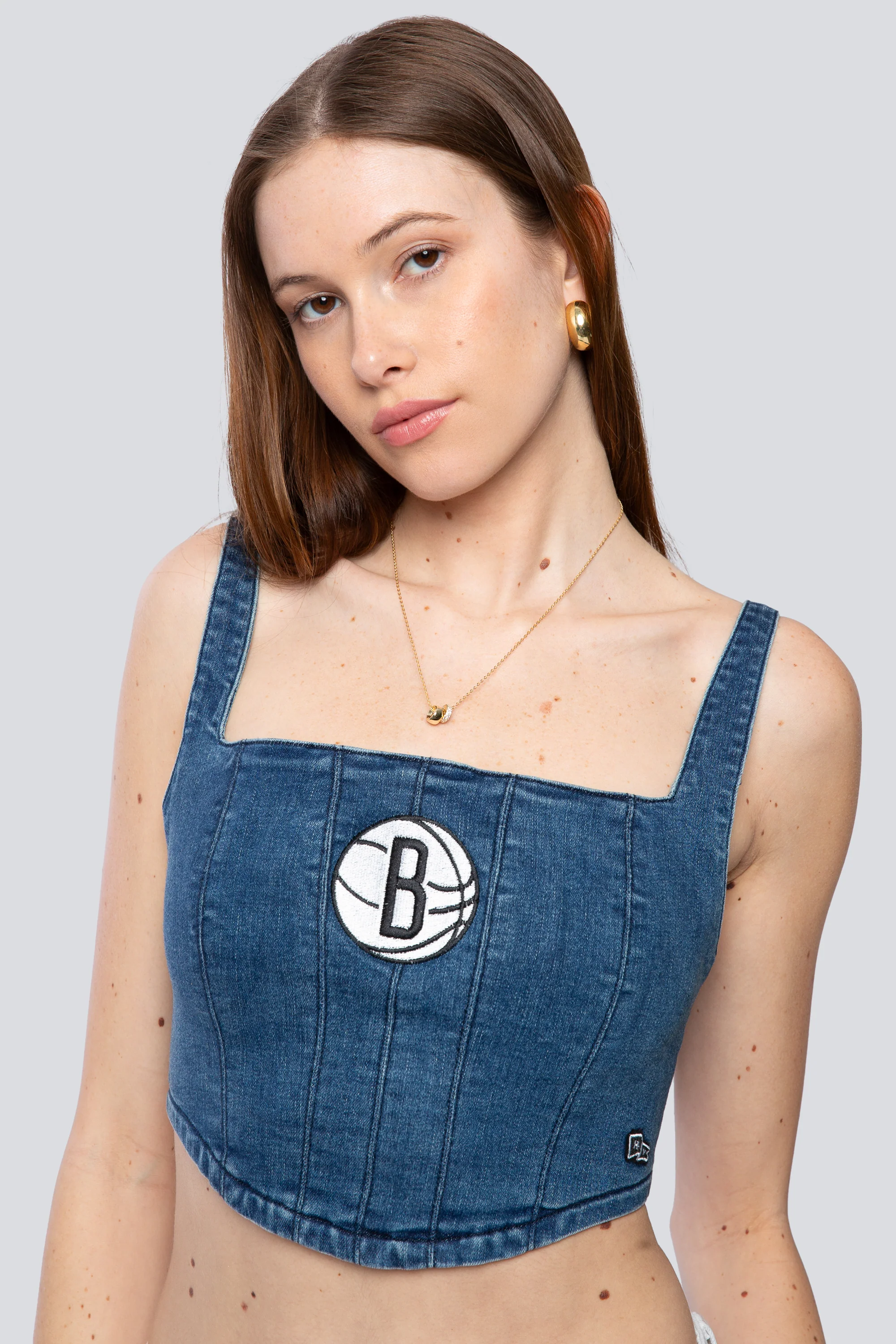 Brooklyn Nets Denim Corset - Image 3