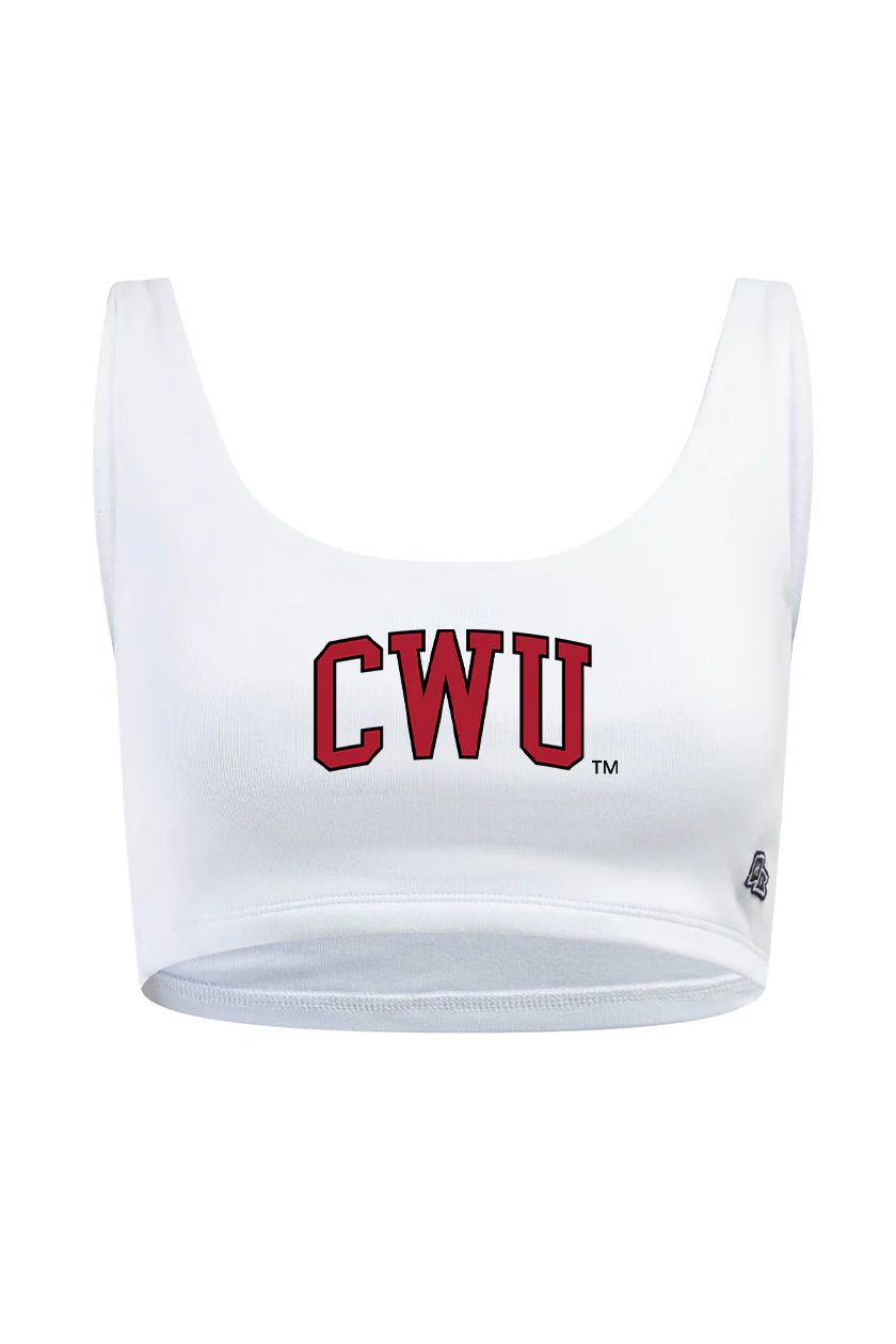 Central Washington University Scoop Neck Crop Top