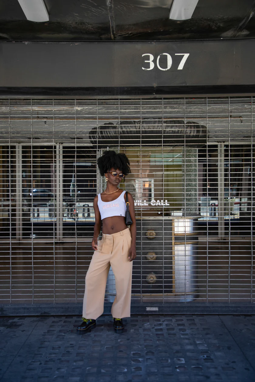 U Chicago Scoop Neck Crop Top - Image 2