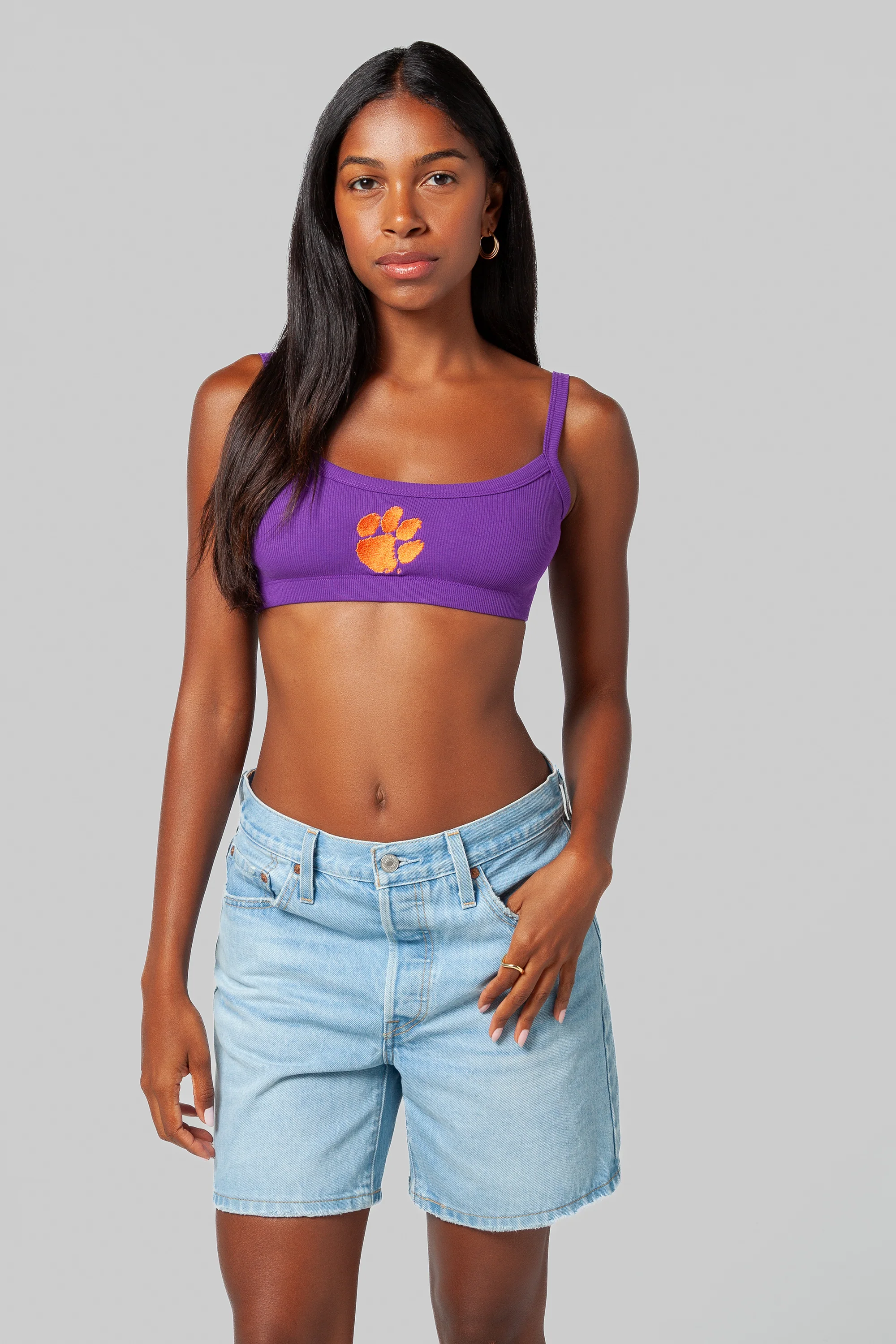 Clemson Rib Bra Top