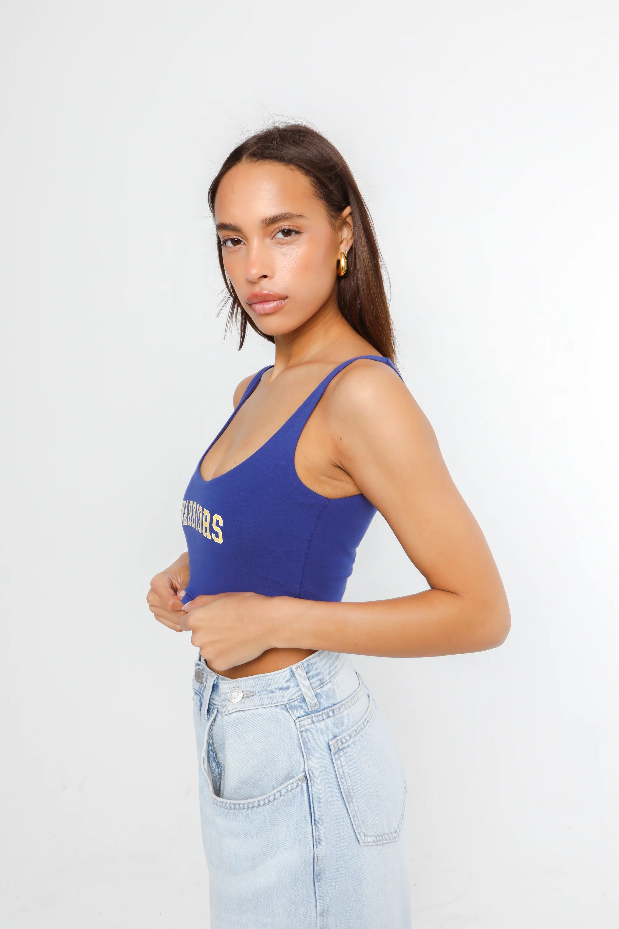 Golden State Warriors Scoop Neck Crop Top - Image 3