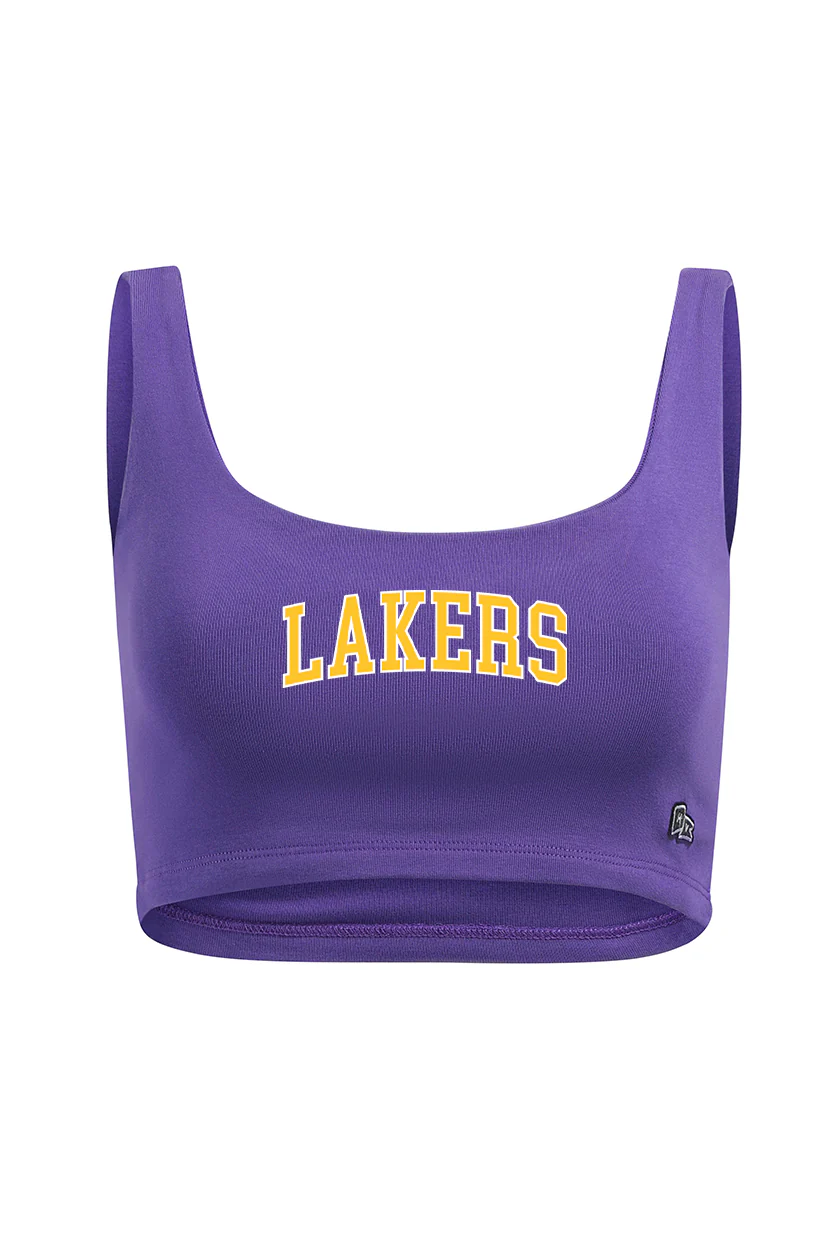Los Angeles Lakers Scoop Neck Crop Top - Image 4