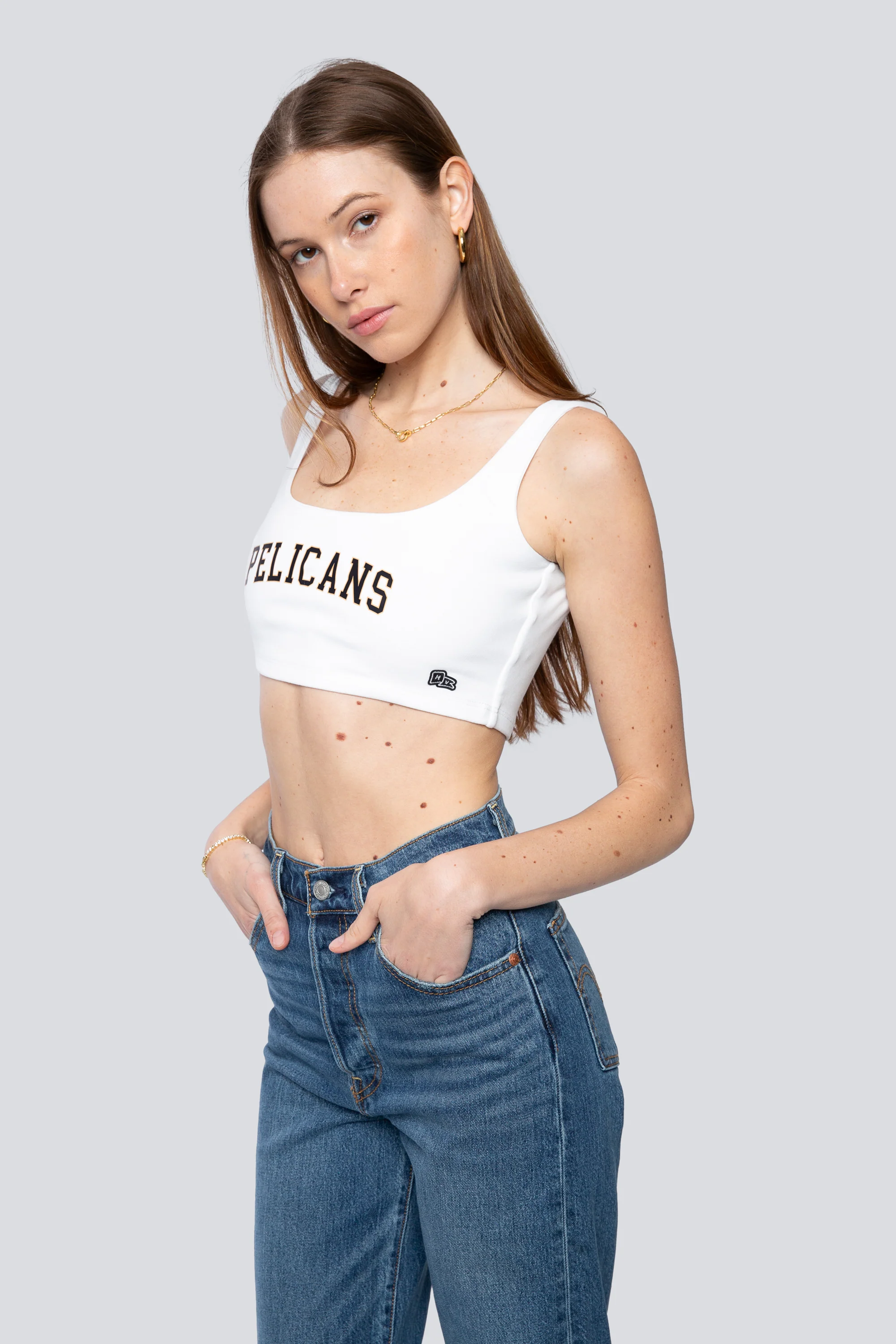 New Orleans Pelicans Scoop Neck Crop Top - Image 3