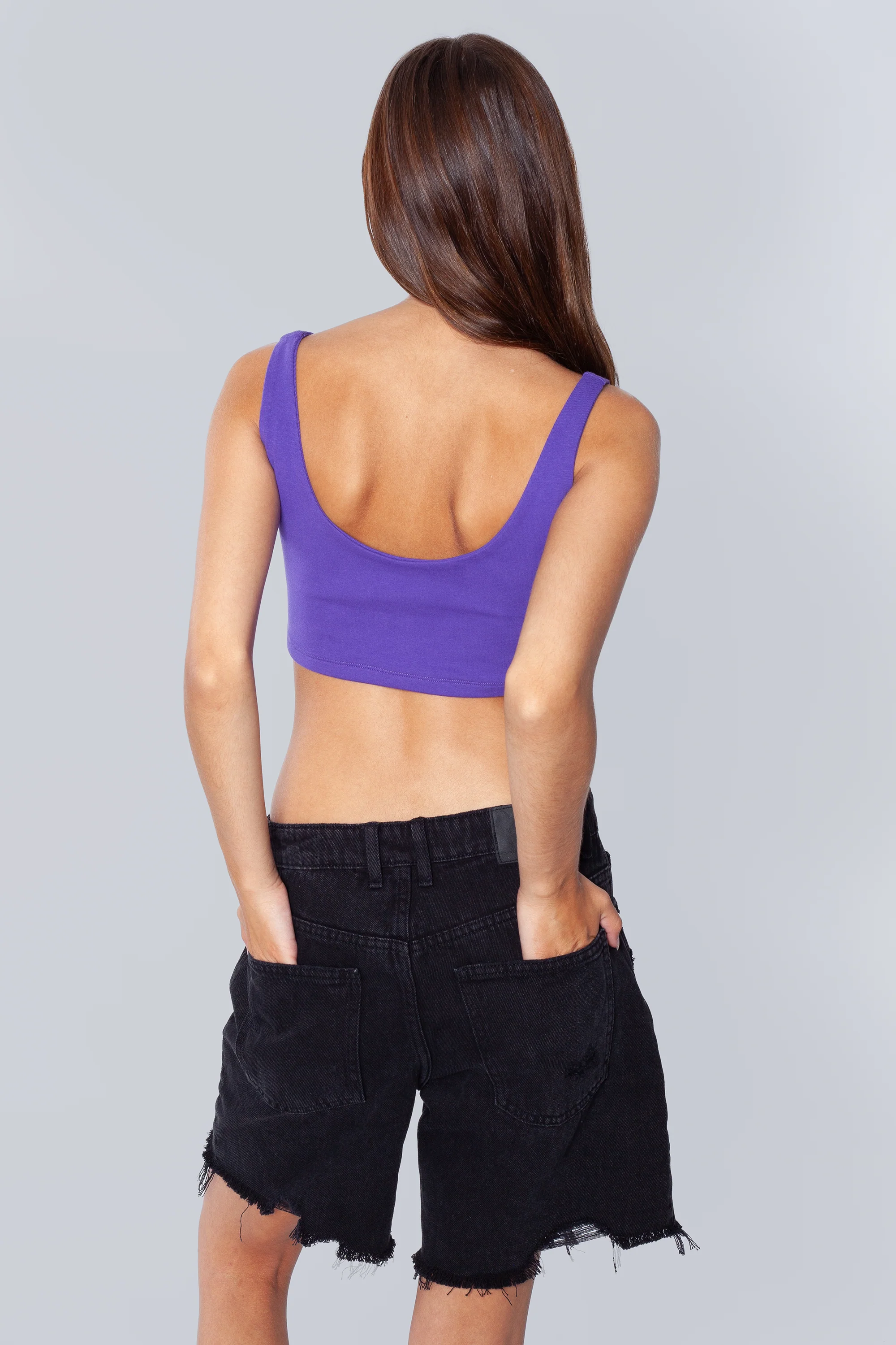 Northwestern Scoop Neck Crop Top - Image 3
