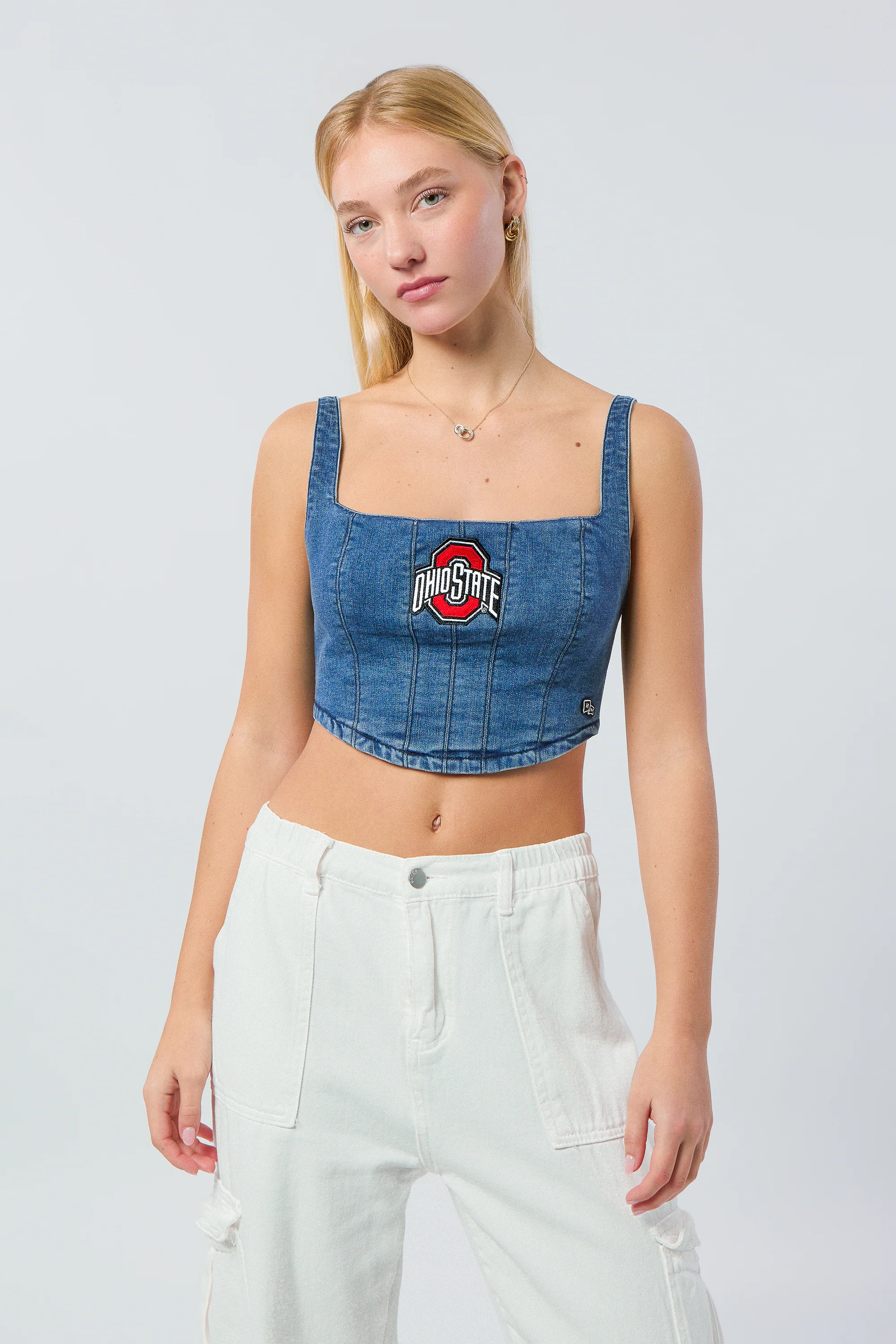 Ohio State Denim Corset