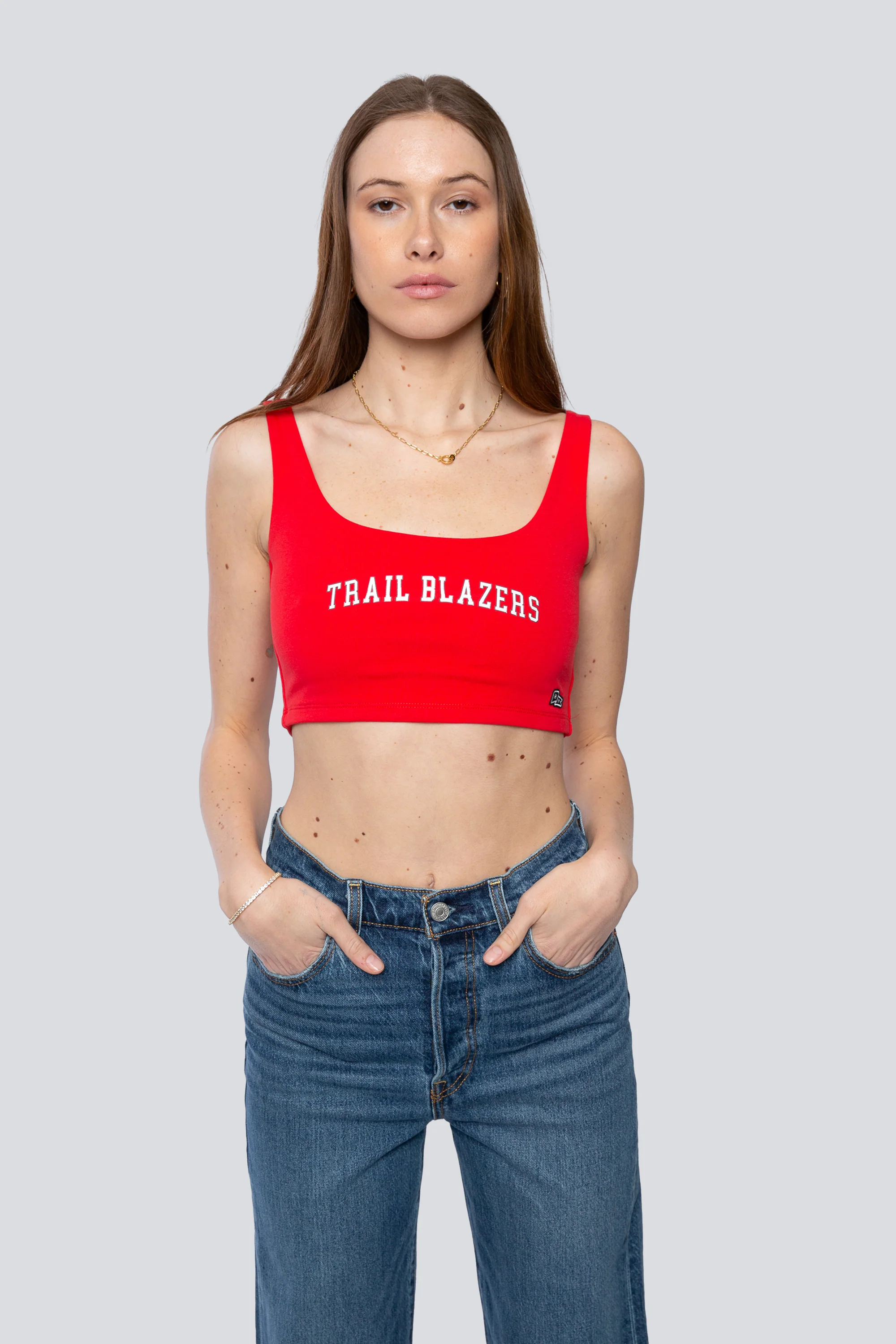 Portland Trail Blazers Scoop Neck Crop Top