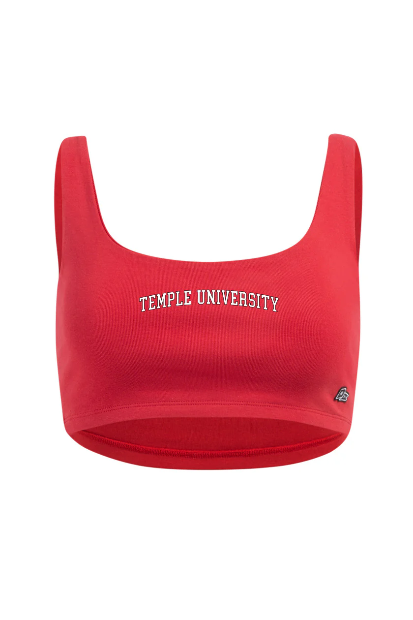 Temple University Scoop Neck Crop Top - Image 4