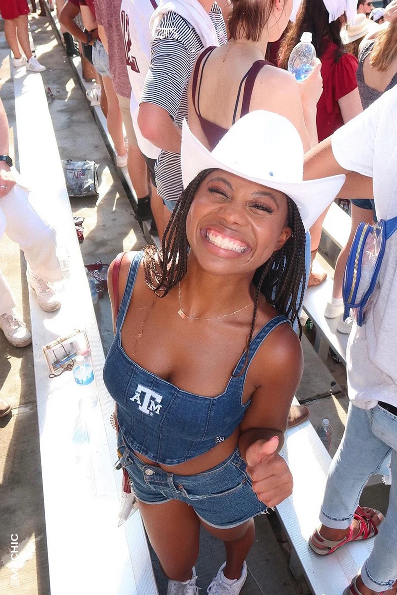 Texas A&M University Denim Corset