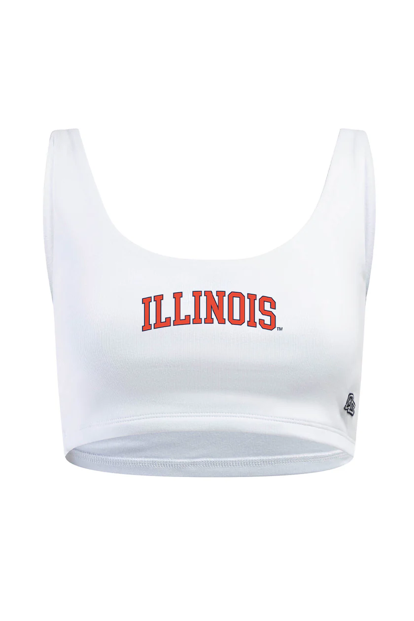 University of Illinois Scoop Neck Crop Top - Image 4