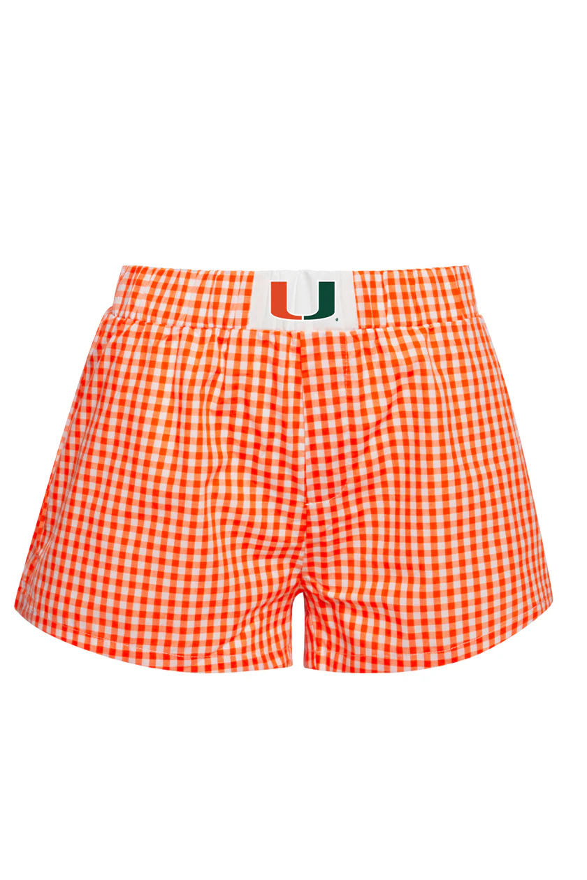 University of Miami Gameday Gingham Shorts - Image 5