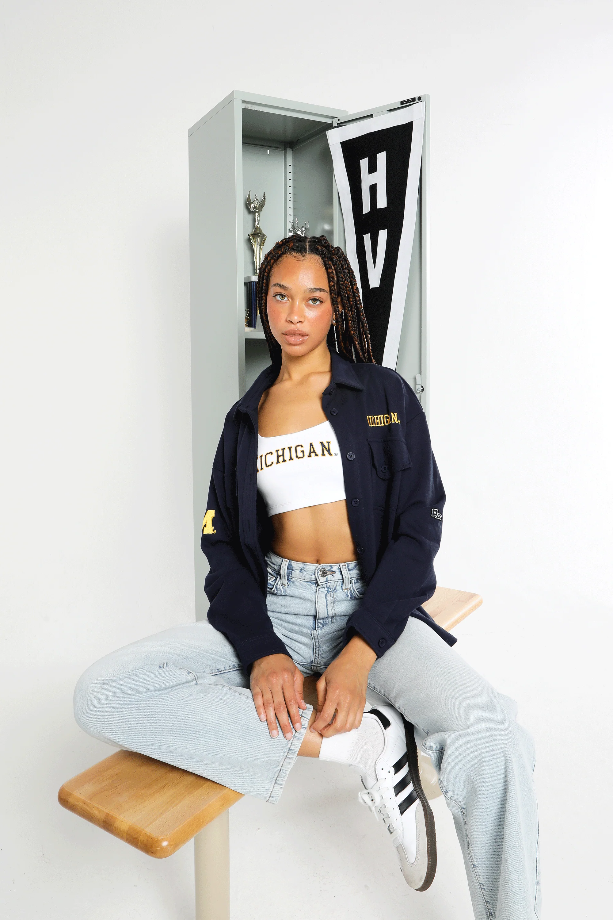 University of Michigan Scoop Neck Crop Top - Image 6