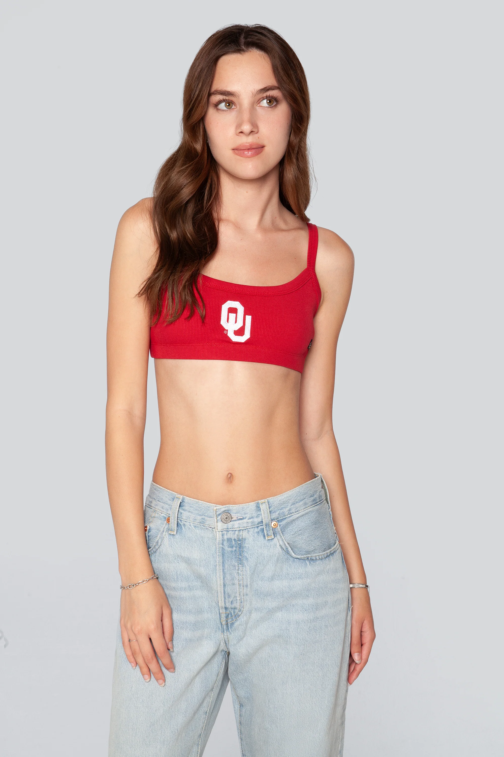 University of Oklahoma Rib Bra Top