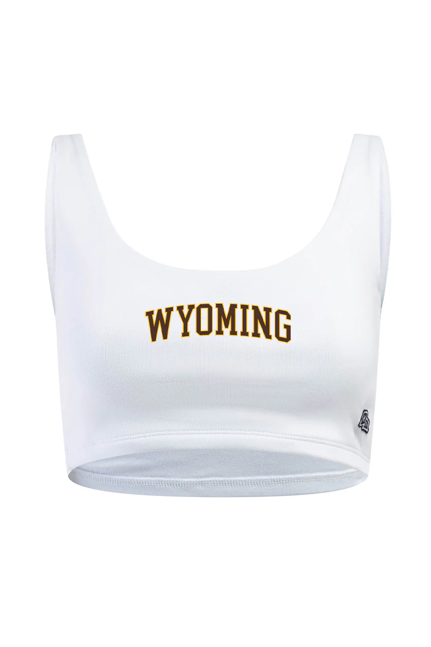 University of Wyoming Scoop Neck Crop Top