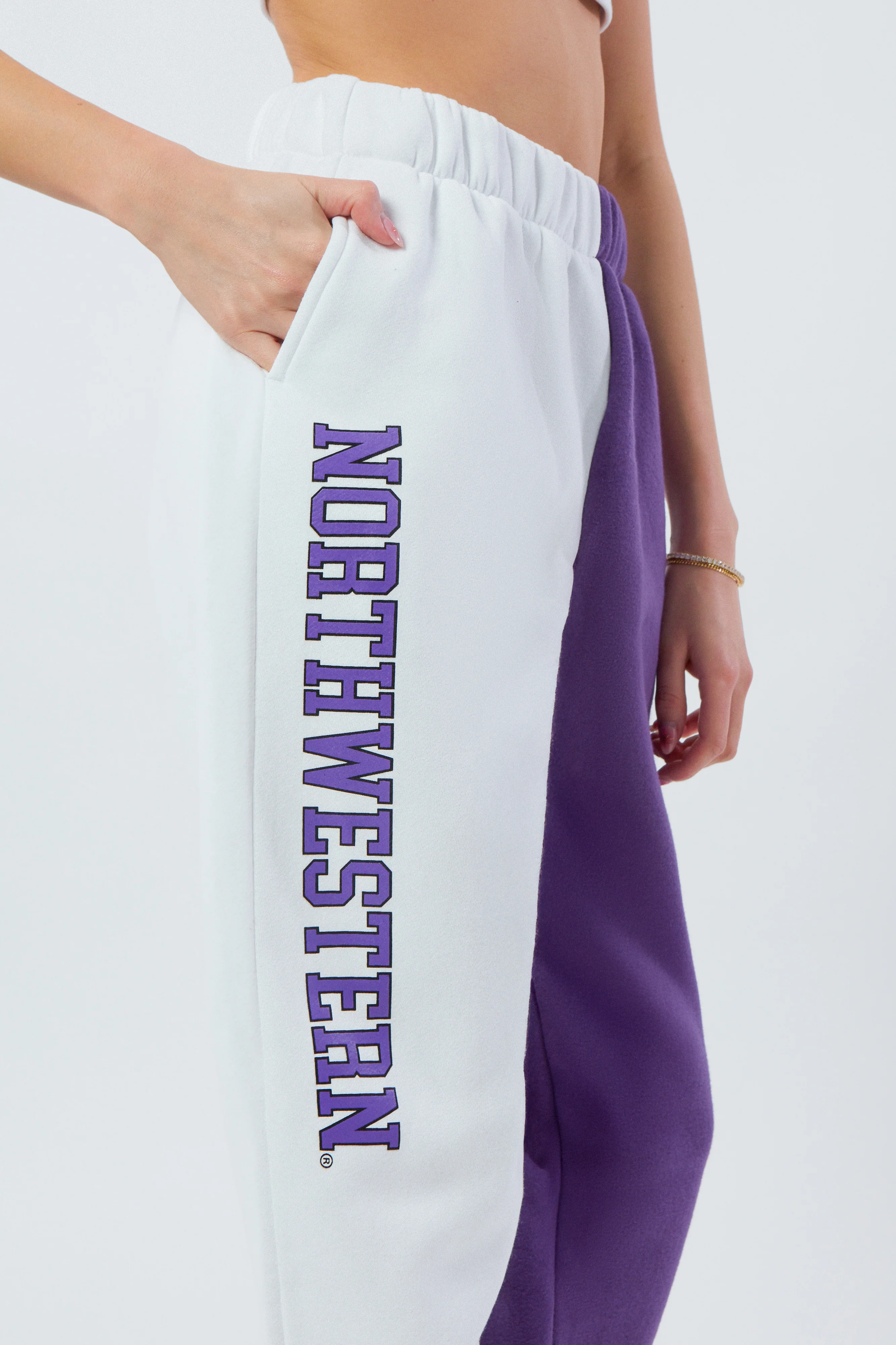 Northwestern Color-Block Sweats - Image 2