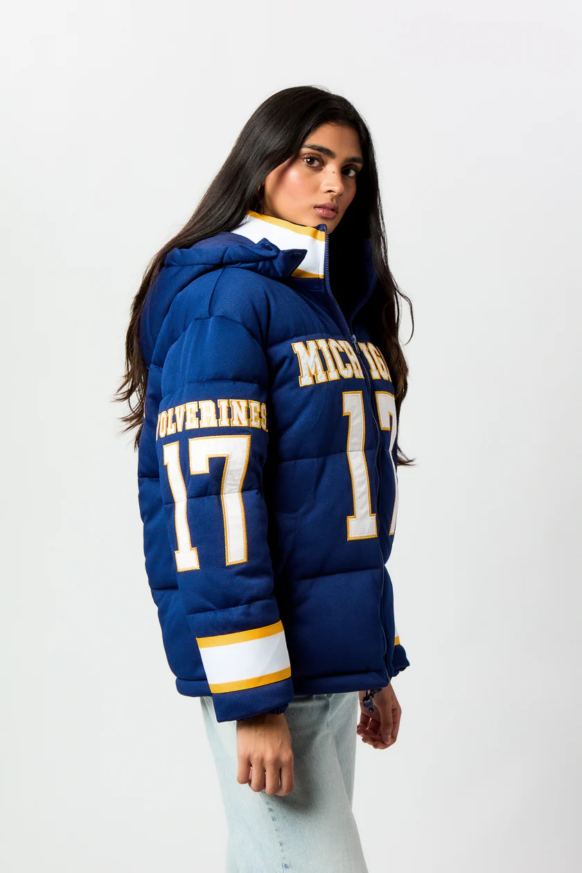 University of Michigan Jersey Puffer Jacket - Image 12