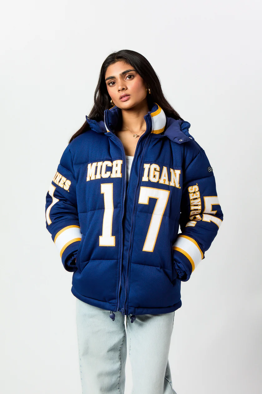 University of Michigan Jersey Puffer Jacket - Image 3