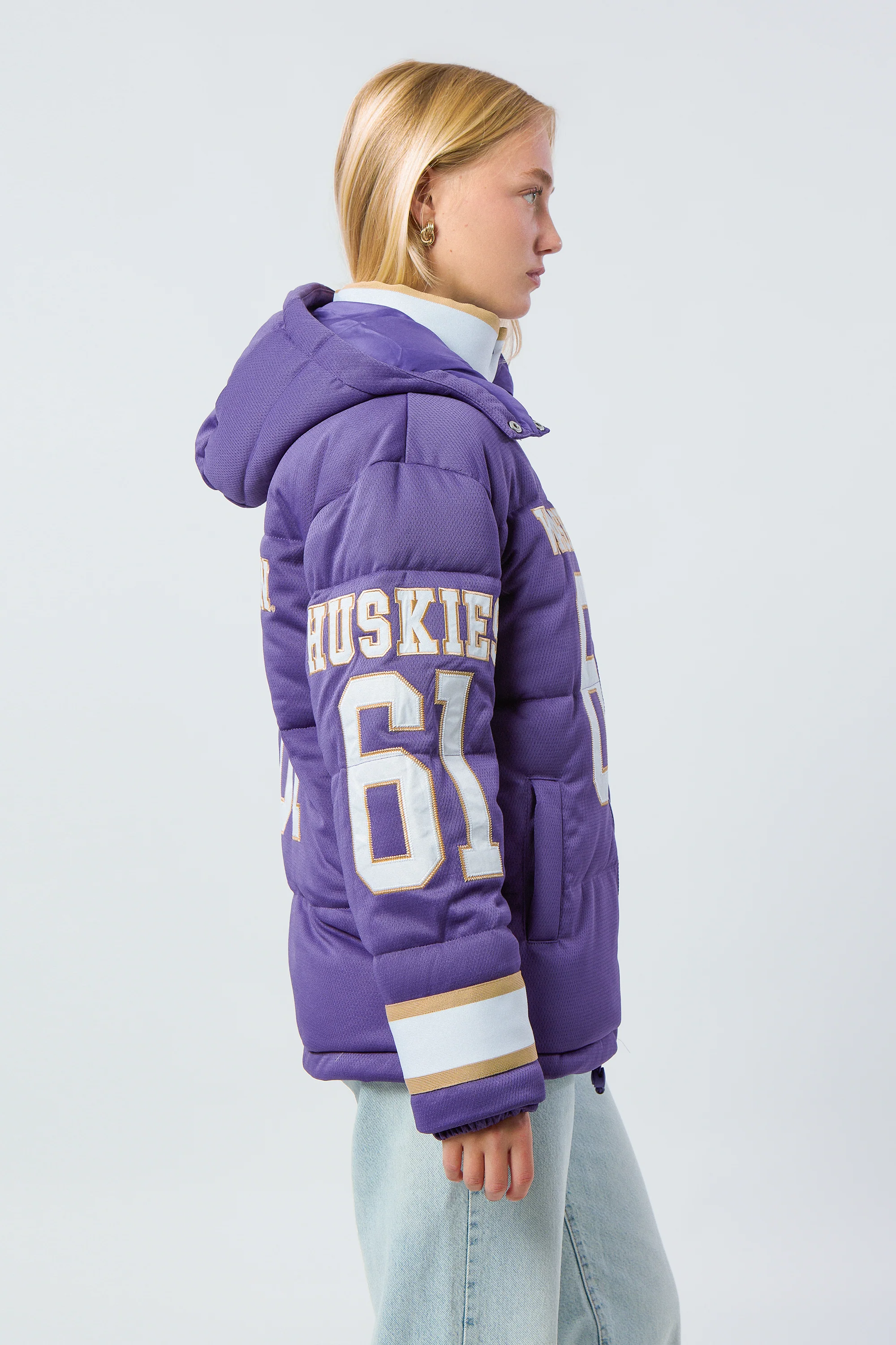 University of Washington Jersey Puffer Jacket - Image 5