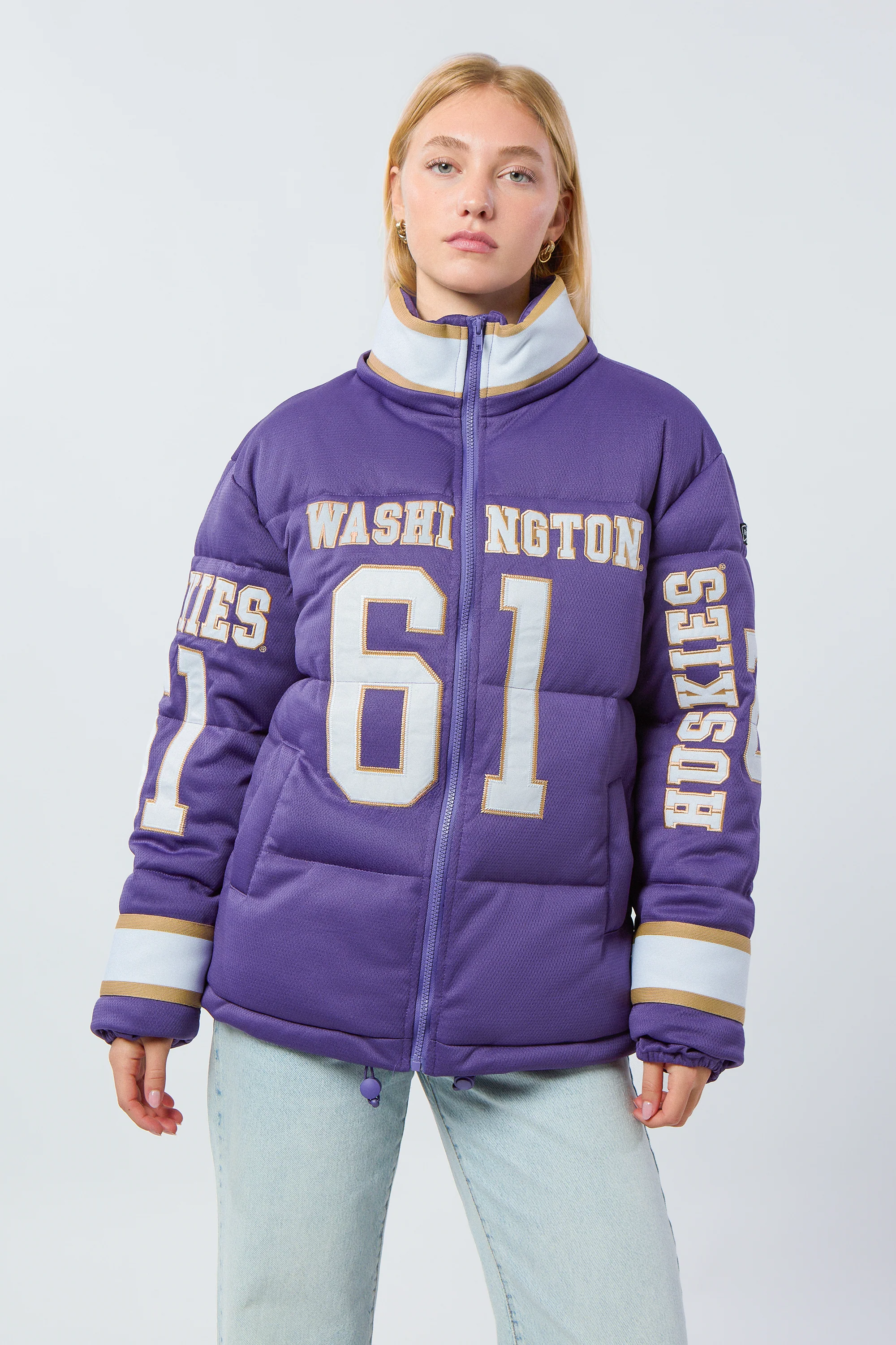 University of Washington Jersey Puffer Jacket - Image 9