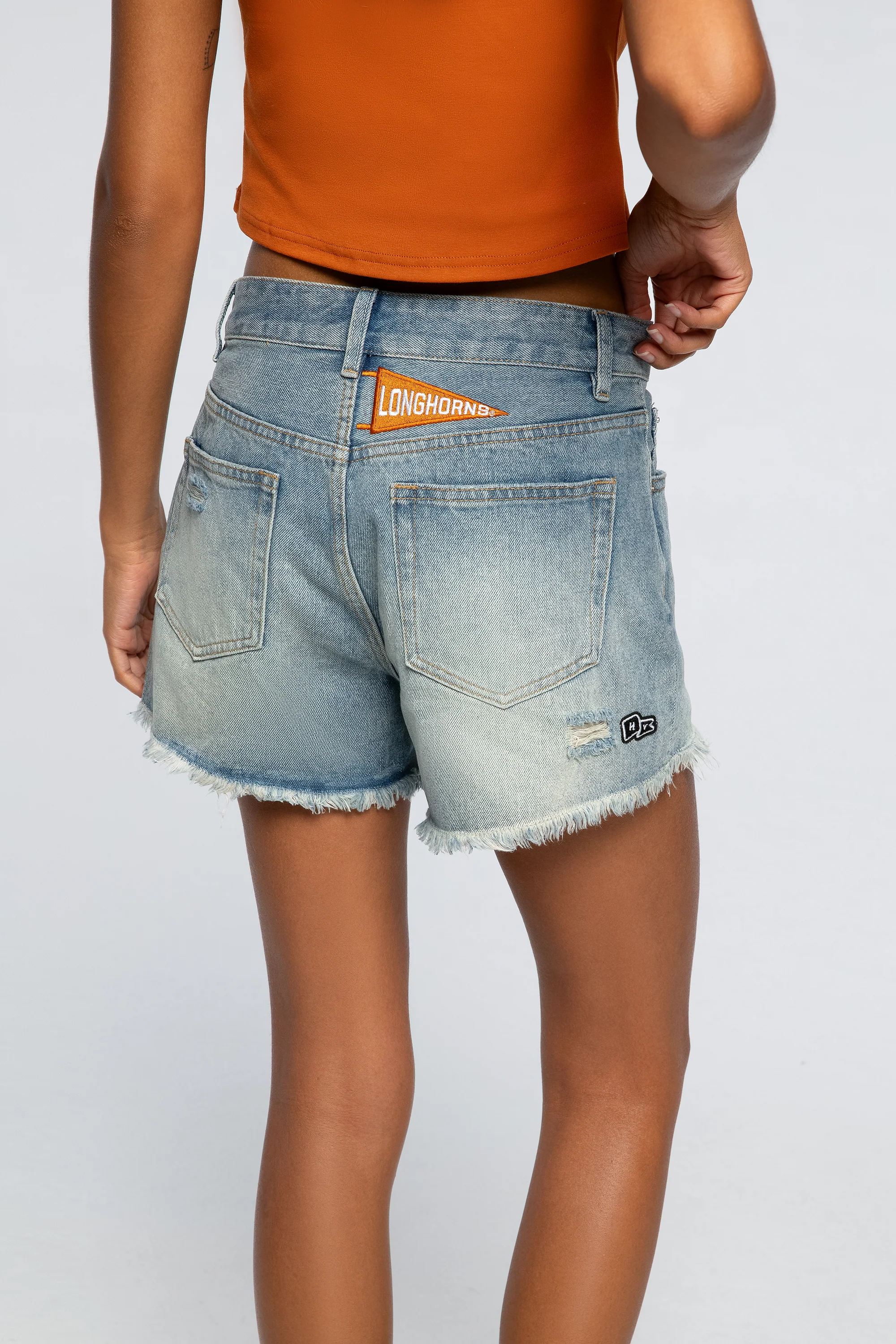 UT Austin Denim Patched Shorts - Image 4