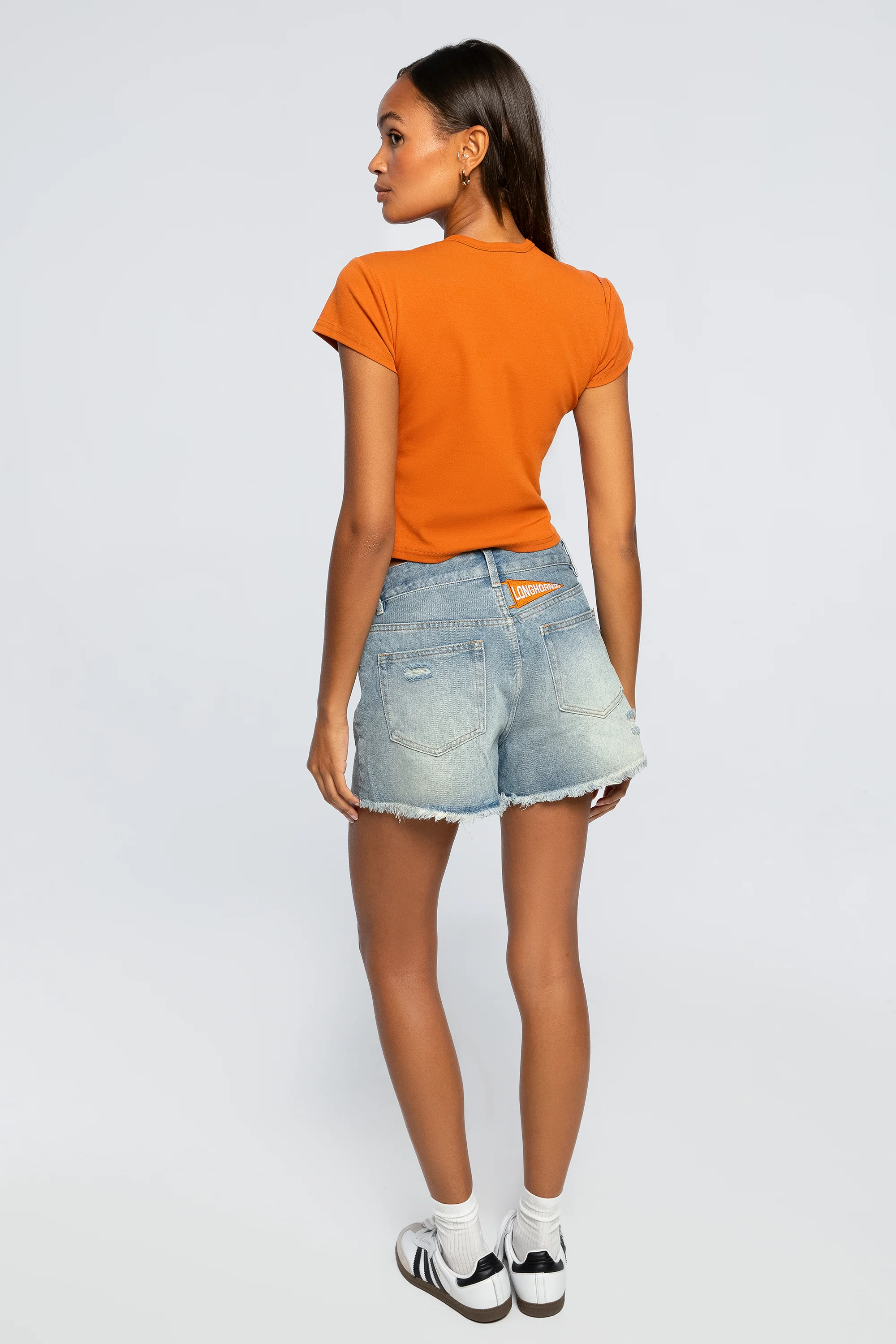 UT Austin Denim Patched Shorts - Image 5