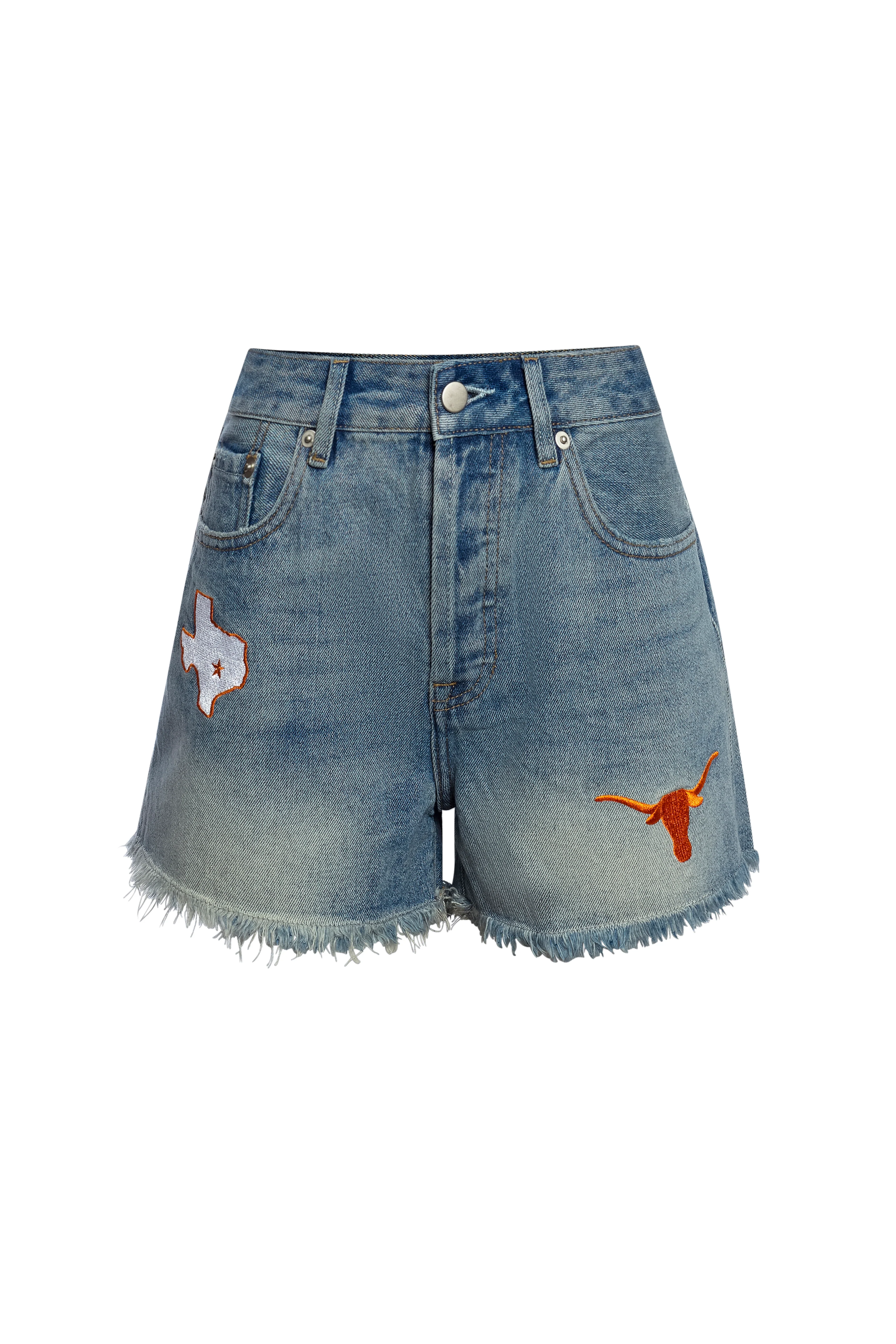 UT Austin Denim Patched Shorts - Image 6